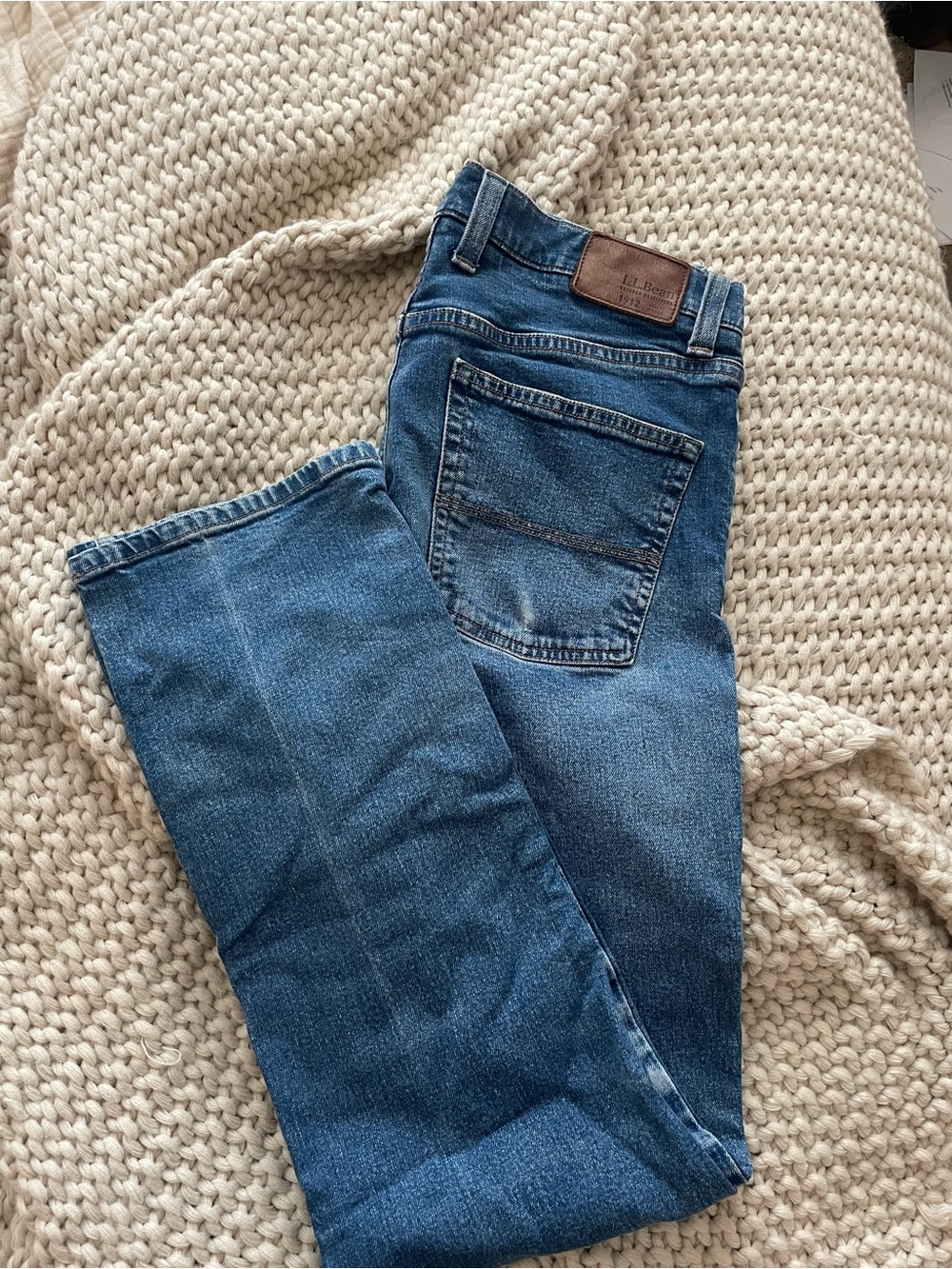 Vintage L.L. Bean Blue Straight-Leg Denim Jeans